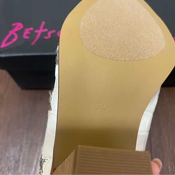 Betsy Johnson Denniss Embellished Patent Western Mules - Picture 15 of 16